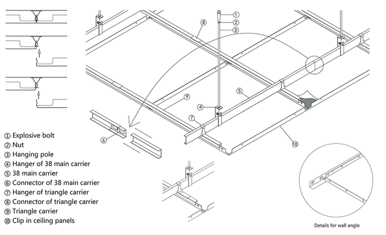 Suspension Drawing Clip-in Metal Ceiling System - 1