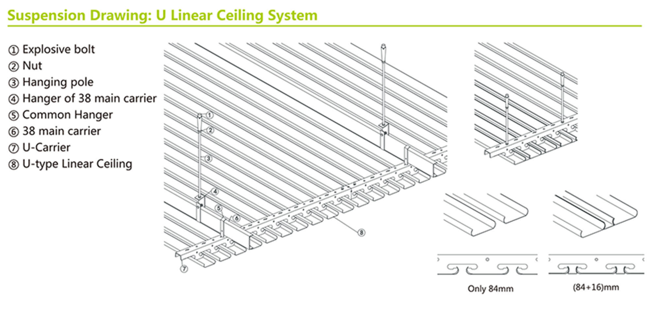 Linear Metal Ceiling System - Metal Ceiling Provider & Manufacturer